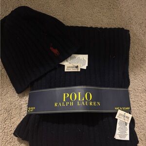 Polo scarf and beanie set